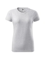 Basic tričko dámské světle šedý melír Basic tričko dámské světle šedý melír