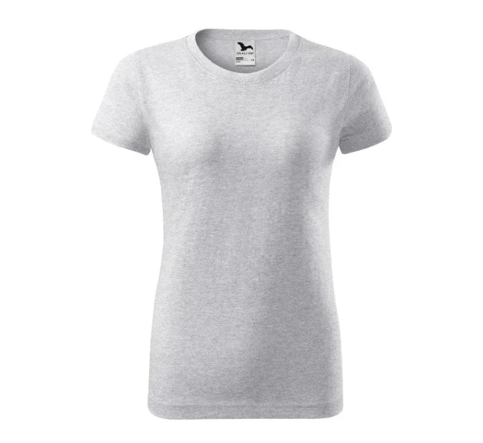 Basic tričko dámské světle šedý melír Basic tričko dámské světle šedý melír
