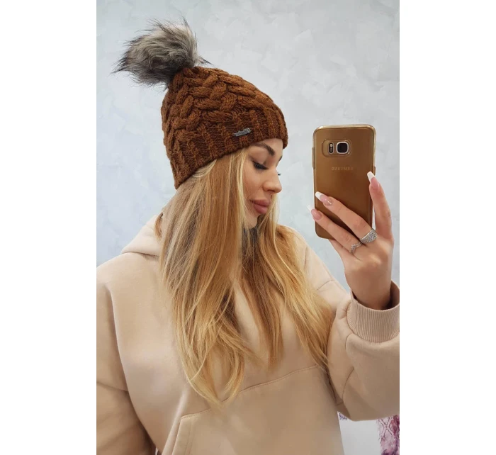 Fleecová čepice Daria K217 světle hnědá