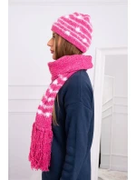 Dámská souprava se šátkem Anika K304 malinová