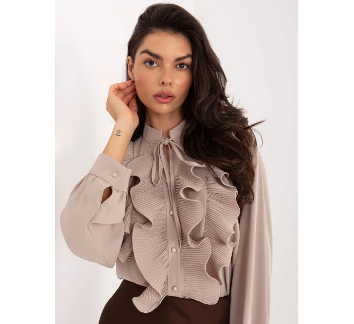 Koszula IT KS model 21795549 beżowy - FPrice Koszula IT KS model 21795549 beżowy - FPrice