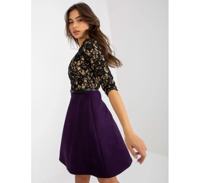 Sukienka LK SK model 21237701 ciemny fioletowy - FPrice