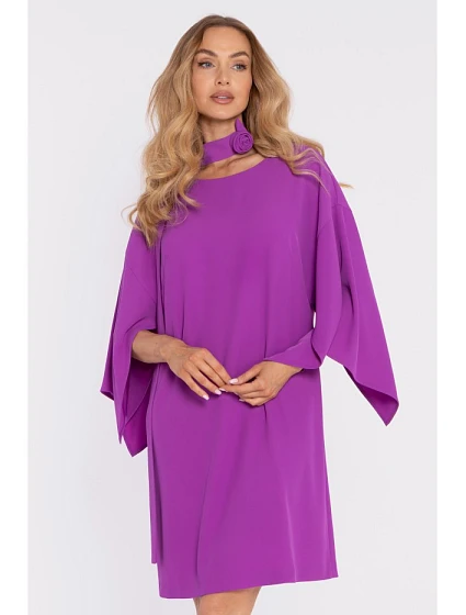 Šaty s ozdobnými širokými rukávy model 22040603 - Moe