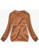 Dámská tepláková mikina v barvě se stahovacími lemy model 21466543 - J.STYLE