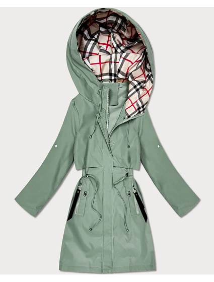 Dámská lehká šedozelená parka Goodlookin s podšívkou (KK60407-3#) Dámská lehká šedozelená parka Goodlookin s podšívkou (KK60407-3#)