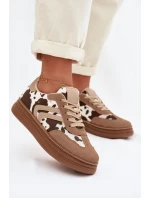 Dámské tenisky na platformě s tmavě béžové model 22039913 - Boto