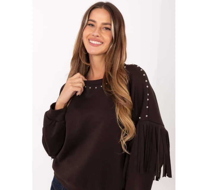 Bluza IT BL model 21421338 ciemny brązowy - FPrice Bluza IT BL model 21421338 ciemny brązowy - FPrice