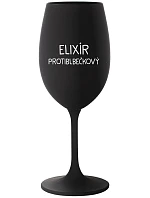 ELIXÍR PROTIBLBEČKOVÝ - čierny pohár na víno 350 ml