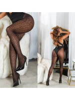 Punčochové kalhoty s geometrickým vzorem SH5015 - InStylefashion