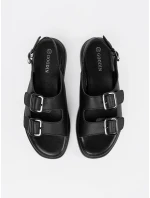 Exkluzívní dámské černé sandály platforma Exkluzívní dámské černé sandály platforma