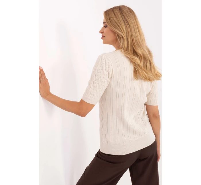 Svetr s krátkým rukávem model 217331 Factory Price Svetr s krátkým rukávem model 217331 Factory Price