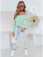 Dámská halenka s odhalenými rameny SHOWIT světle zelená FashionStreet MY2430