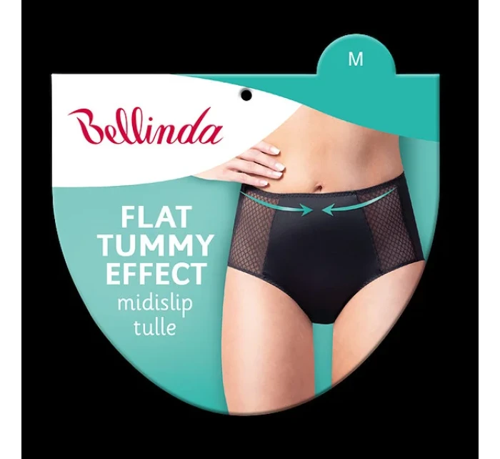 Dámské stahovací kalhotky FLAT TUMMY EFFECT MIDISLIP - BELLINDA - černá