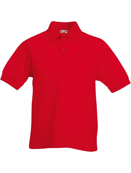 Fruit of the Loom Kids 65/35 Polo Dětské piqué polo 16.3417 red Fruit of the Loom Kids 65/35 Polo Dětské piqué polo 16.3417 red
