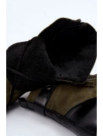 Semišové zateplené boty model 21605472 Zelená - Laura Messi