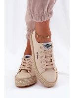Dámské tenisky s pletením model 21693309 Béžové - Lee Cooper