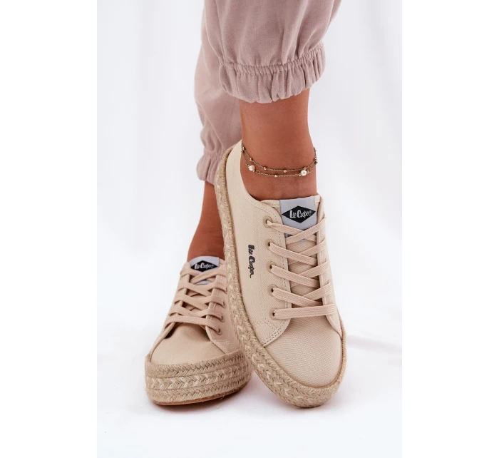 Dámské tenisky s pletením model 21693309 Béžové - Lee Cooper