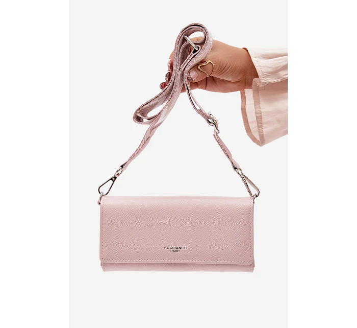 Peněženka Kabelka 2v1 S Páskem Růžová Suzette
