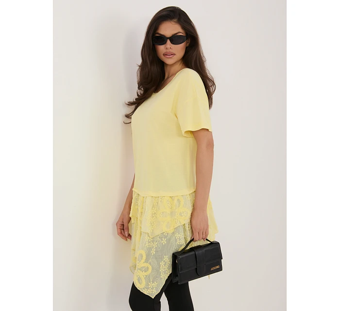 Bluzka IT SK model 22079292 jasny żółty - FPrice Bluzka IT SK model 22079292 jasny żółty - FPrice