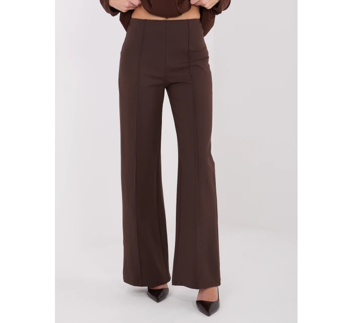 Spodnie IT SP model 21782556 ciemny brązowy - FPrice Spodnie IT SP model 21782556 ciemny brązowy - FPrice