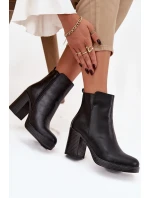 Dámské botky na sloupku – černé Ryselle Dámské botky na sloupku – černé Ryselle
