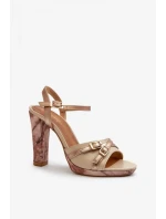 Sandály na podpatku model 198398 Step in style Sandály na podpatku model 198398 Step in style