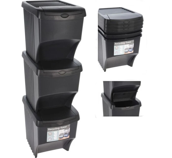 KOŠ 22 L SADA 3 KS ANTRACITOVÝ KOŠ 22 L SADA 3 KS ANTRACITOVÝ