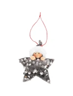 SADA PŘÍVĚSKŮ 3 KS HVĚZDIČKY STŘÍBRNÉ FLITRY PANENKY