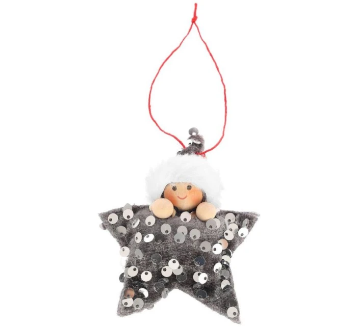 SADA PŘÍVĚSKŮ 3 KS HVĚZDIČKY STŘÍBRNÉ FLITRY PANENKY