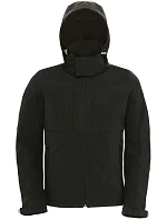 B&C Hooded Softshell /men Pánská 3-vrstvá softshellová bunda s kapucí 01.1950 black