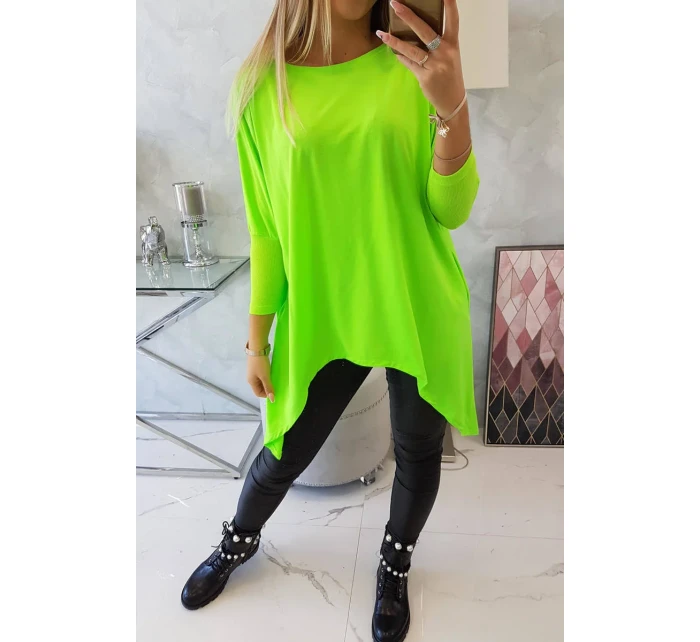 Oversize halenka zelená neonová Oversize halenka zelená neonová
