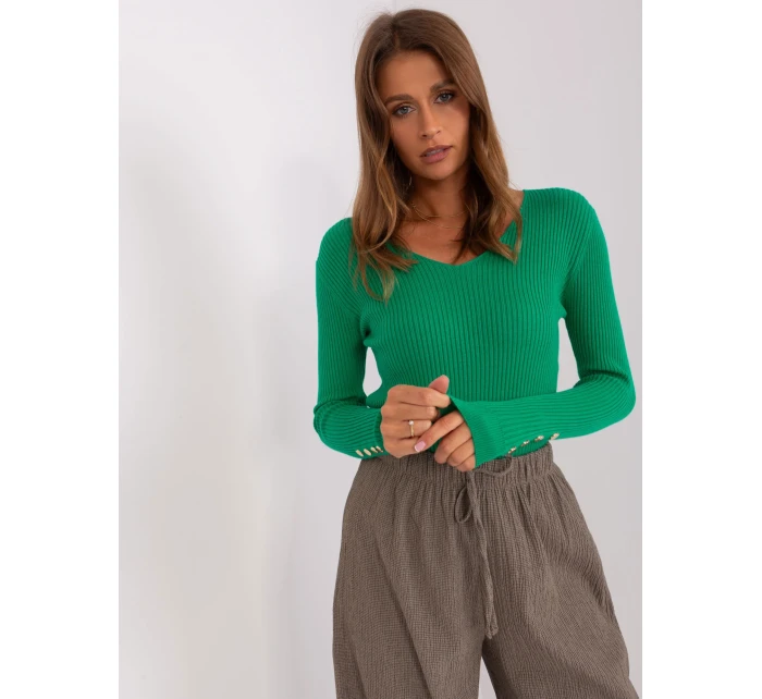 Sweter PM SW model 18975410 zielony - FPrice Sweter PM SW model 18975410 zielony - FPrice