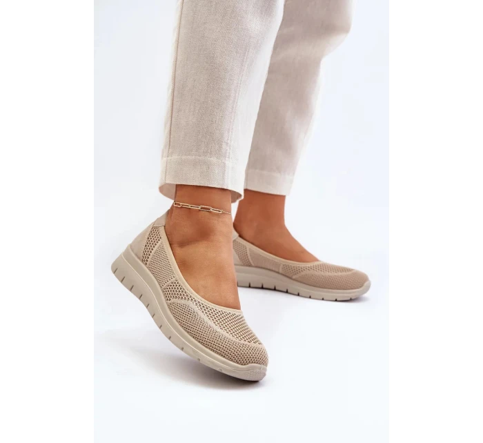 Béžové balerínky na platformě Aviaba Béžové balerínky na platformě Aviaba