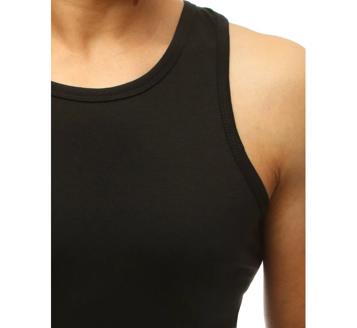 Pánské tílko bez potisku černé FashionStreet RX3495