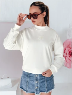 Dámská oversize mikina s nášivkou ecru Dstreet model 21988081 - FashionStreet