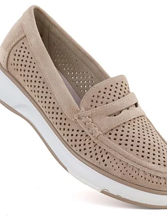 Dámská prolamovaná obuv nude  model 22078937 - LEONE