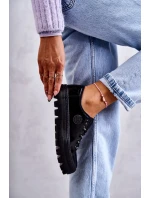 Módní lakované tenisky Big Star KK274044 Černá Módní lakované tenisky Big Star KK274044 Černá