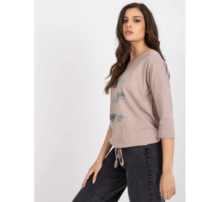 Bluzka RV BZ model 21858909 ciemny bezowy - FPrice