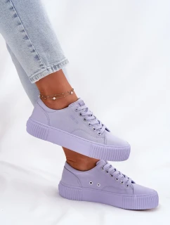 Dámské textilní tenisky Big Star – fialové