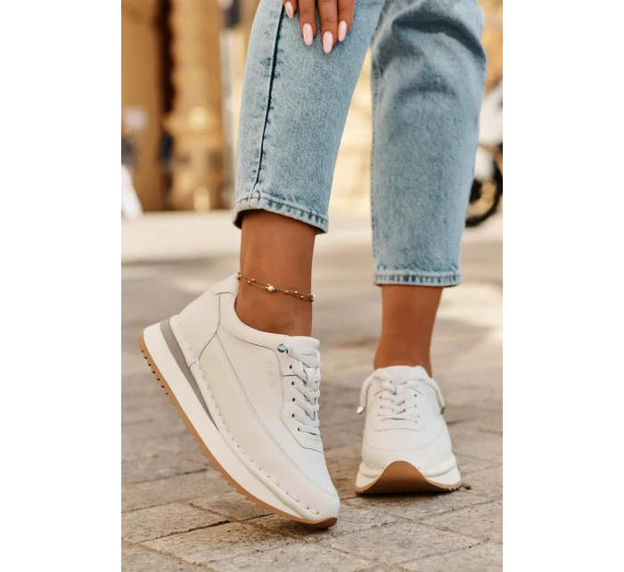 Dámské tenisky na platformě Big Star – bílé