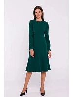 S378 Rozšířené šaty s páskem S378 zelené - Stylove