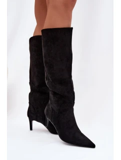 Kozačky na podpatku model 221901 Step in style