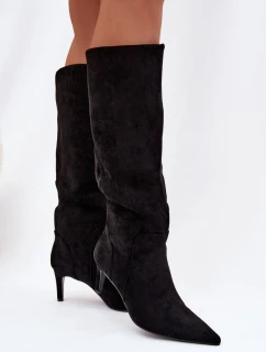 Kozačky na podpatku  model 221901 Step in style