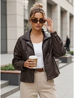 Kurtka damska skórzana oversize brązowa model 22084536 - FashionStreet