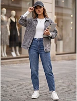 Dámské džíny Mom Fit s vysokým pasem, modré, FashionStreet UY3104 Dámské džíny Mom Fit s vysokým pasem, modré, FashionStreet UY3104