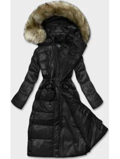PIKOWANA DŁUGA KURTKA DAMSKA CZARNA model 21245584 - Glakate