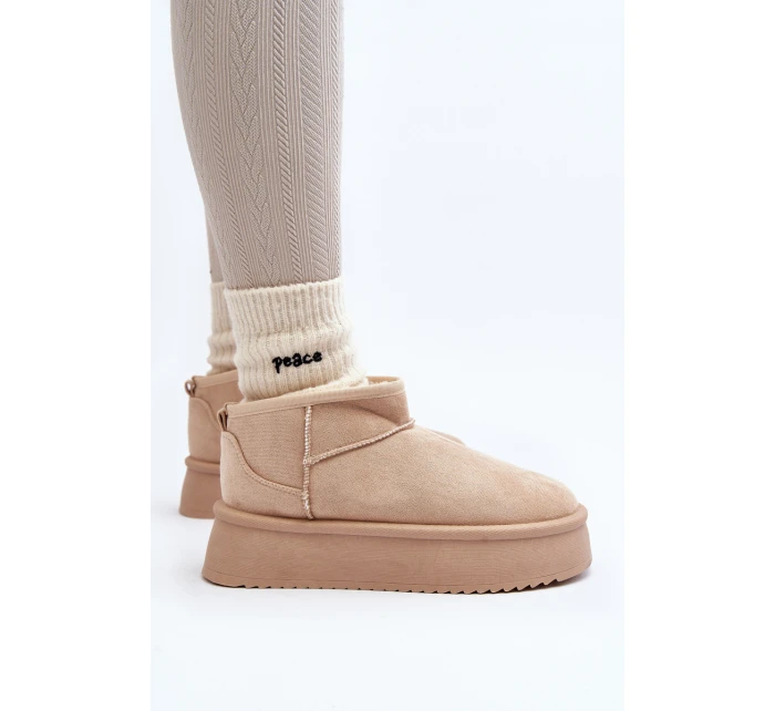 Dámské Sněhule Na Podrážce Beige model 21645981 - Boto Dámské Sněhule Na Podrážce Beige model 21645981 - Boto