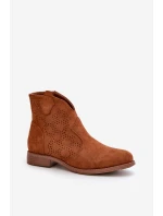 Dámské Botky S  Na Plochém Podpatku Camel model 21668258 - S.Barski