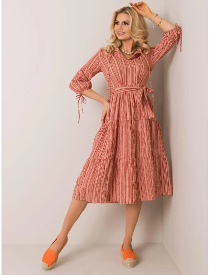 Šaty LK SK 508005.07P světle hnědá