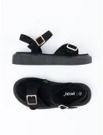 Originální  sandály černé dámské platforma